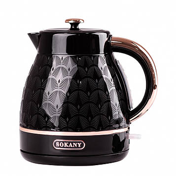 Електрочайник Sokany SK1030B 1.7 літра безшумний чорний