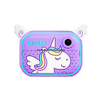 Фотоапарат дитячий акумуляторний для фото та відео FullHD з Wi-Fi, камера з вбудованим принтером UR190VBL