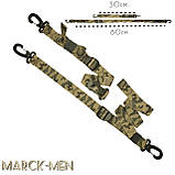 Комплект строп з поворотними карабінами для кріплення та фіксації тактичного спорядження "Х-tac". Multicam. 2шт., фото 6