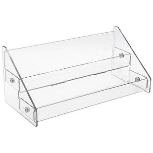 Універсальна товарна гірка з акрилу на 2 полиці 250×120×110 мм