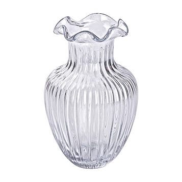 Скляна ваза, декоративна, 21,5 см HP-1700
