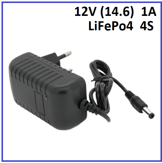 Зарядний пристрій Powermaster для LiFePo4 12V (14.6) 4S до 1A штекер 5.5х2.5, фото 1