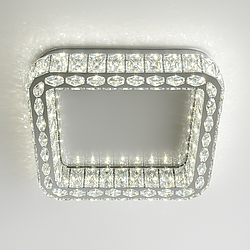 Люстра квадратна з пультом Linisoln 140W до 20 м² колір Хром 3122-60*60