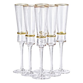 Келихи для шампанського, 200 мл, набір із 6 штук HP-16-8