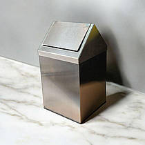 Сміттєва корзина з нержавіючої сталі з поворотною кришкою, 16 л (0232)