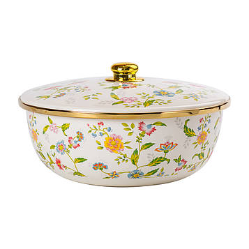 Емальована каструляз кришкою 5,5 л Велика HP-2-113