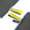 Рушник спортивний 4FIZJO XL 180 x 100 см з мікрофібри 4FJ0420 Gray/Sky Blue Poland, фото 8