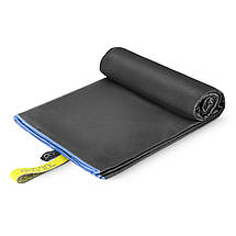 Рушник спортивний 4FIZJO XL 180 x 100 см з мікрофібри 4FJ0420 Gray/Sky Blue Poland, фото 2