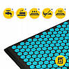 Килимок акупунктурний з подушкою 4FIZJO Eco Mat XL Аплікатор Кузнєцова 4FJ0514 Black/Blue, фото 10