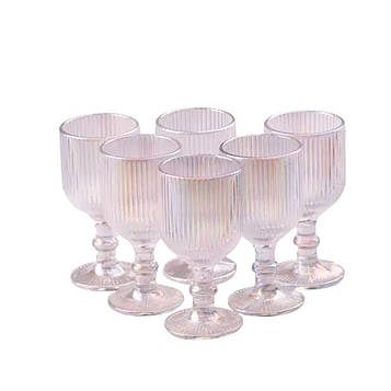 Набір чарок на ніжці 6 штук по 50 мл Rainbow HP7111RB