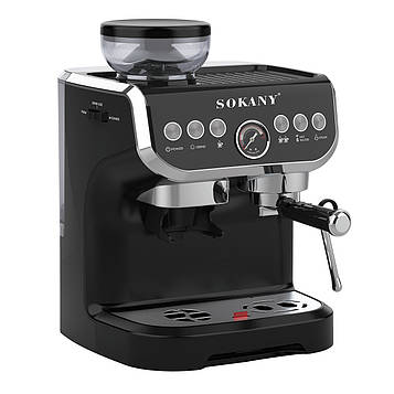 Еспресо-машина rапучинатор із кавомолкою gрофесійна електрична еспресо-машина Sokany 2 л SK-6866