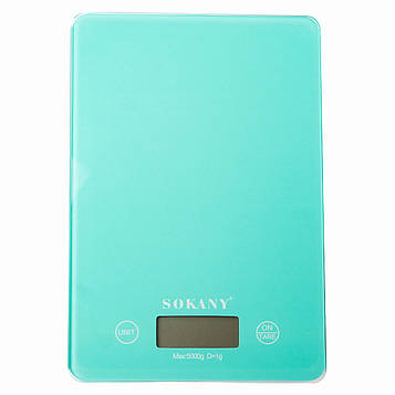 Кухонні ваги Sokany SK-19027M електронні до 5 кг м'ятні