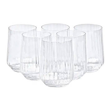 Набір склянок ребристих 6 штук по 450 мл прозорий HP98