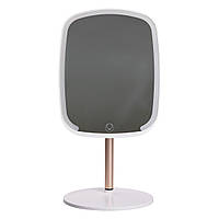 Настільне дзеркало з підсвічуванням 23х18 см для макіяжу на ніжці Біле HP-10-6AW
