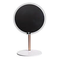 Дзеркало косметичне з підсвічуванням кругле настільне Ø21 см для макіяжу Біле HP-10-7AW