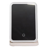 Дзеркало з лед підсвічуванням настільне складне 19.5х13.5 см косметичне для макіяжу Зелене HP-10-8AGR