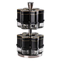 Набір для спецій карусель на підставці 12 баночок по 120 мл HP531T1026HJ