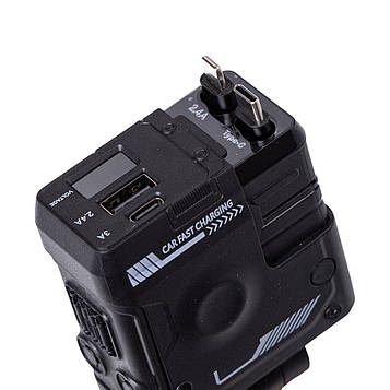 Автомобільний зарядний пристрій MECHA з висувними кабелями та портами USB/Type-C Чорний HP-A1B