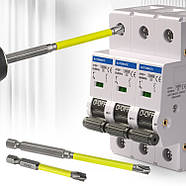 Біти для автоматів 65 мм/110 мм -магнітні - Набір електромонтажних біт FPH2 для складання щитів та ПЗВ, фото 6