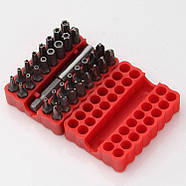 Набір біт - 33 шт / 6,35 мм з перехідником - для викрутки та шуруповерта - AP-033, фото 3