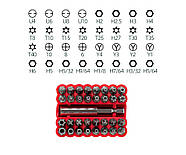 Набір біт - 33 шт / 6,35 мм з перехідником - для викрутки та шуруповерта - AP-033, фото 7