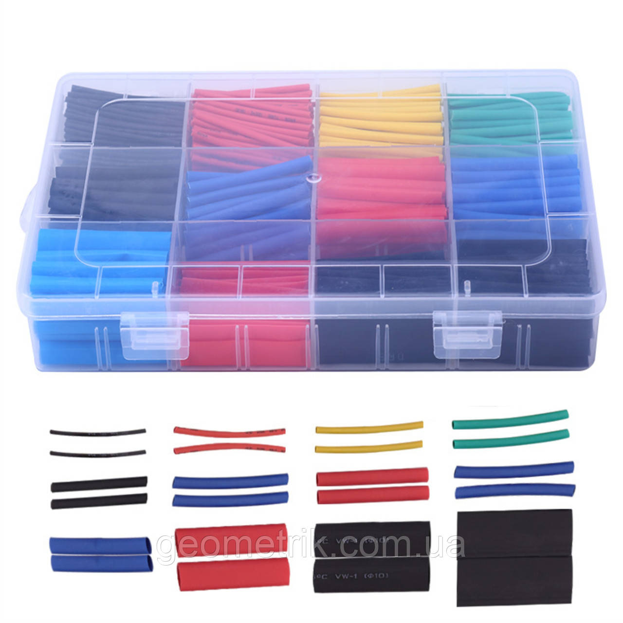 Термоусадочні трубки - 12 видів / 750 шт - Поліолефінова термоусадка Ø 1-13 мм, фото 1