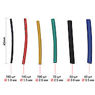 Термоусадочні трубки - 12 видів / 750 шт - Поліолефінова термоусадка Ø 1-13 мм, фото 7