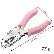 Дирокол Ø 6 мм - на один отвір - Прогумовані ручки - pink, фото 4