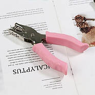 Дирокол Ø 6 мм - на один отвір - Прогумовані ручки - pink, фото 5