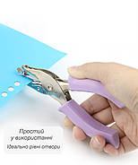 Дирокол Ø 6 мм - на один отвір - Прогумовані ручки - pink, фото 9