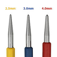 Керни для точної розмітки: 3 шт. (2.5/3.0/4.0 мм) - Набір кернерів по дереву та металу, фото 4