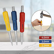 Керни для точної розмітки: 3 шт. (2.5/3.0/4.0 мм) - Набір кернерів по дереву та металу, фото 8