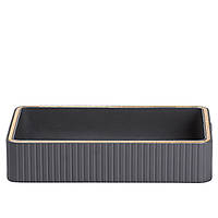 Серветниця на стіл з еко-шкіри 25 х 15.5 х 5 см Сірий HP9900G