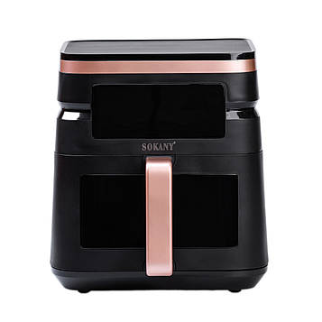 Аерогриль-фритюрниця електрична Sokany SK-8033 на 7 літрів 1800 Вт чорна