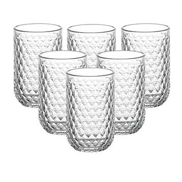 Набір склянок 6 штук по 450 мл скляні прозорі HP4154