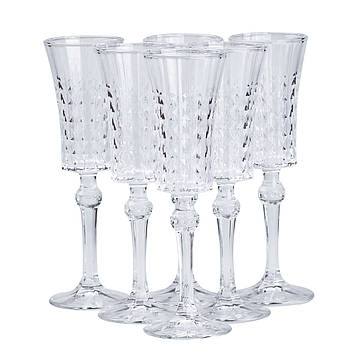 Набір келихів для шампанського 6 шт по 150 мл прозорий HP4156