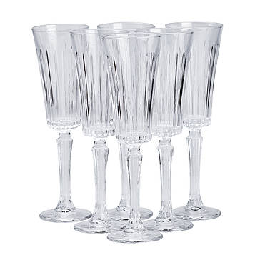 Набір келихів для шампанського 6 штук по 150 мл HP4162