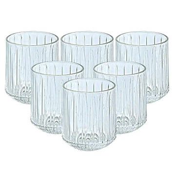 Набір склянок скляних 6 штук по 315 мл прозорий HP518