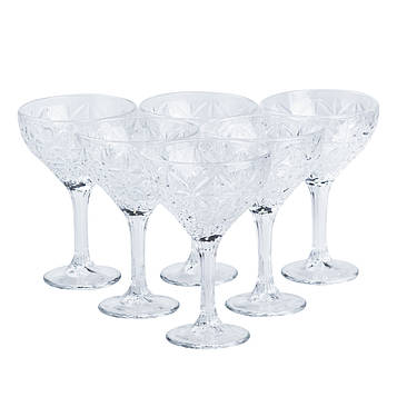 Набір креманок для мартіні 6 шт по 290 мл на високій ніжці HP519