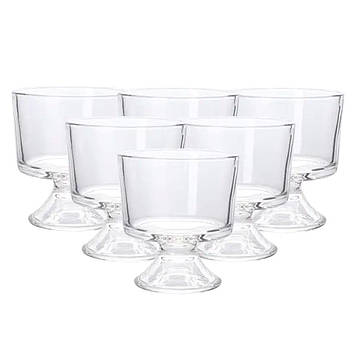 Набір креманок із товстого скла 6 штук по 310 мл прозорий HP560