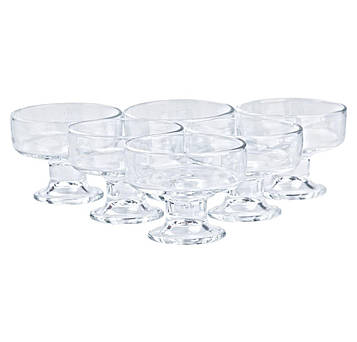 Креманки на ніжці скляні набір 6 штук по 190 мл прозорі креманки на ніжці HP561