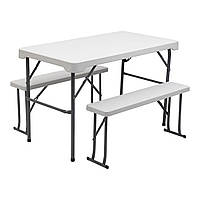 Комплект туристичних меблів стіл + лавочки для пікніка меблі для відпочинку на природі EB2545