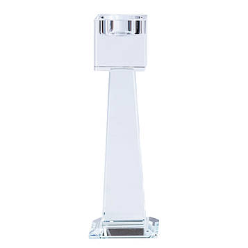 Скляний підсвічник 20.5 (см) квадратний на 1 свічку HP36560S