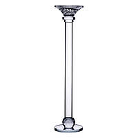 Підсвічник скляний на тонкій ніжці 9×39 см прозорий декоративний підсвічник на стіл HP-4-9L