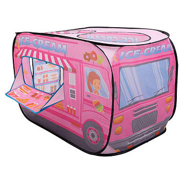 Дитячий ігровий намет «Фургон з морозивом» 110×70×66 см намет для дівчинки Рожевий HP-S-5NDP