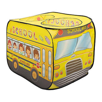 Дитячий ігровий намет «Шкільний автобус» 110×70×66 см намет для дітей Жовтий HP-S-5NDY
