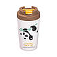 Термочашка Panda з порцелянаовою колбою 380 мл Коричнева HP-14-12BR, фото 4