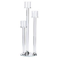 Підсвічник на 3 свічки скляний 36.5/47.0/56.5 см HP36564