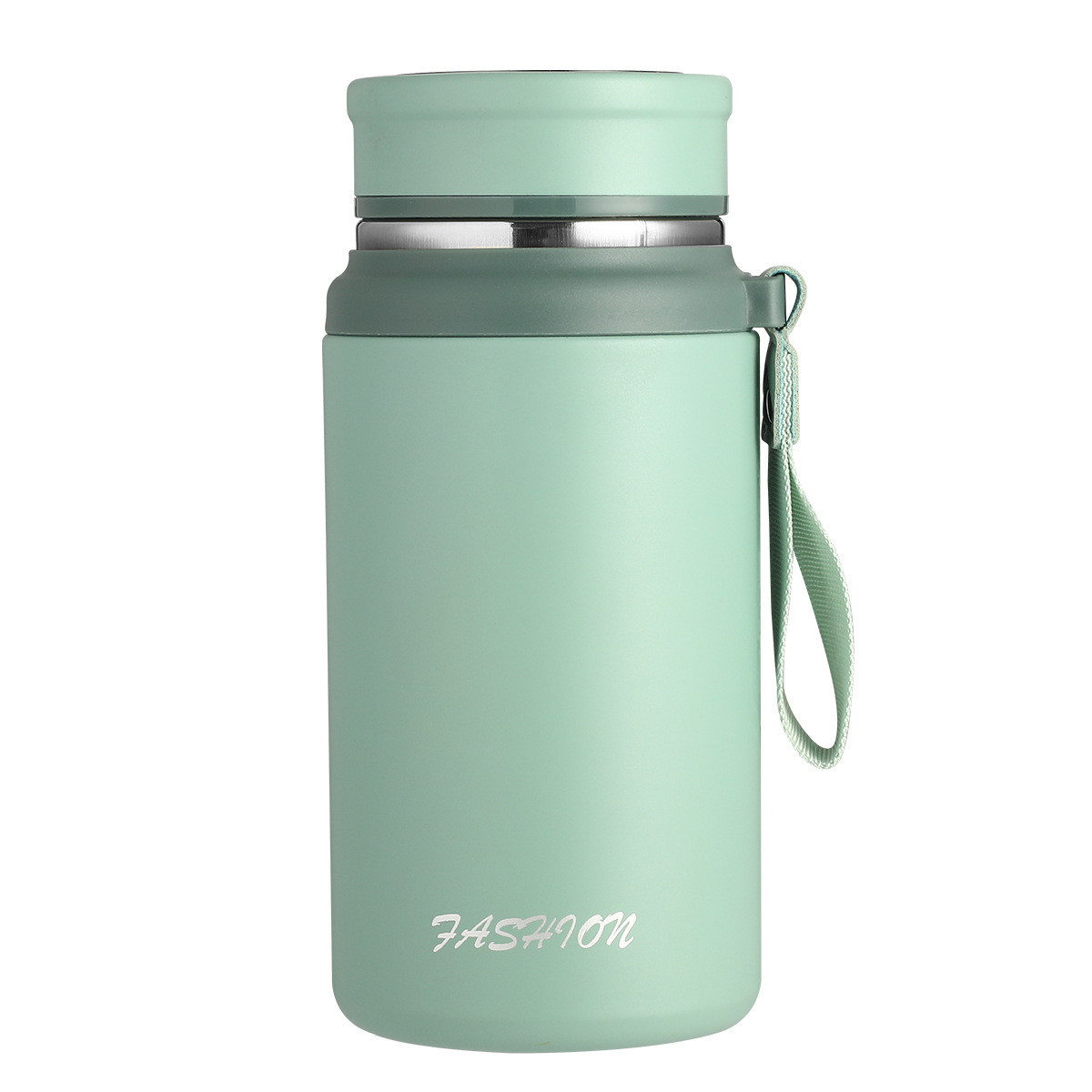 Термос Fashion з датчиком температури 700 мл Оливковий HP-14-20GR, фото 1