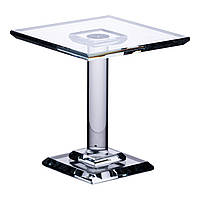 Тортівниця скляна на ніжці 12×12×13 см кругла стійка для торта, капкейків HP-4-70S